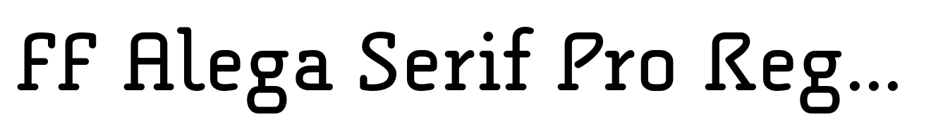 FF Alega Serif Pro Regular